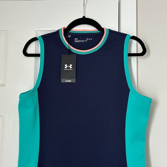 Under Armour UA Women’s Zinger Dress Navy Neptune Size Large L Golf Athletic New - Picture 2 of 9